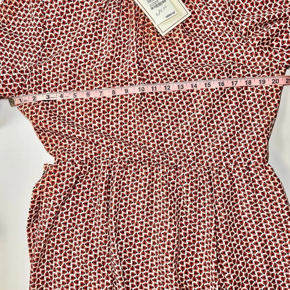 Carolina Herrera New York Ladybug Print Long Sleeve Belted Dress Sz 12 $2690 NWT - Picture 14 of 15